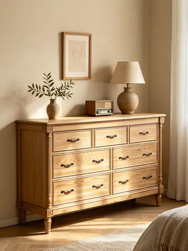 French-Inspired Solid Wood Storage Chest of Drawers — product image 2