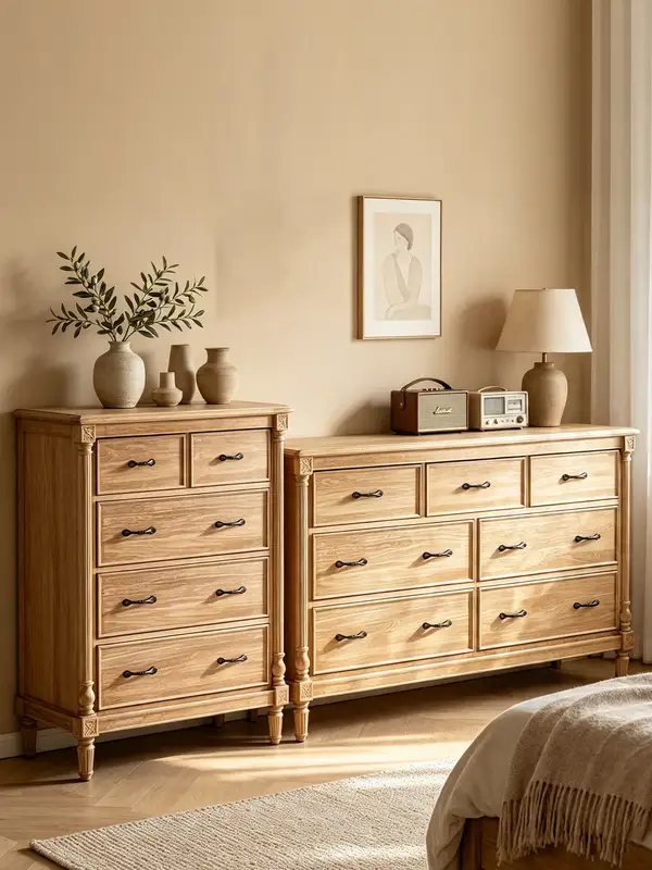 French-Inspired Solid Wood Storage Chest of Drawers — product image 3