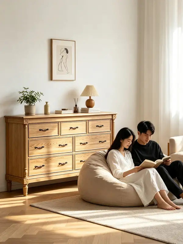 French-Inspired Solid Wood Storage Chest of Drawers — product image 4