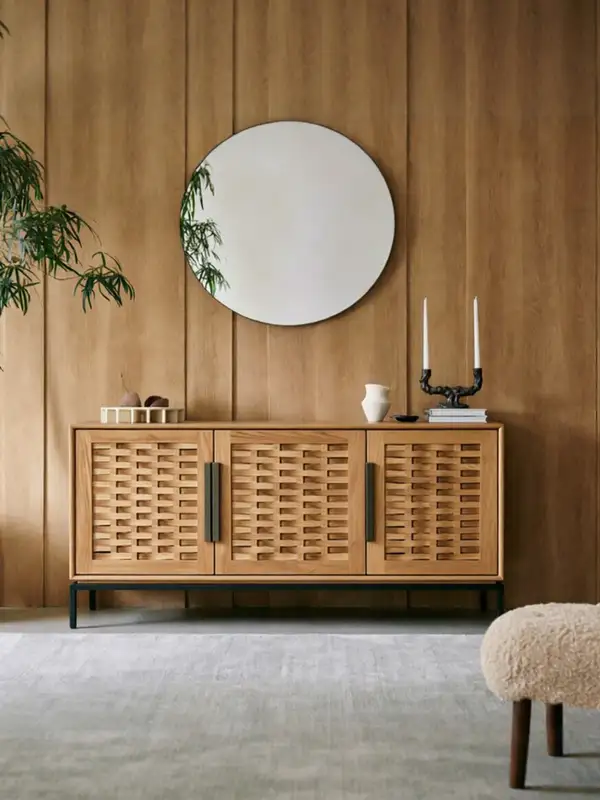 French-Inspired Solid Wood Storage Sideboard — product image 1