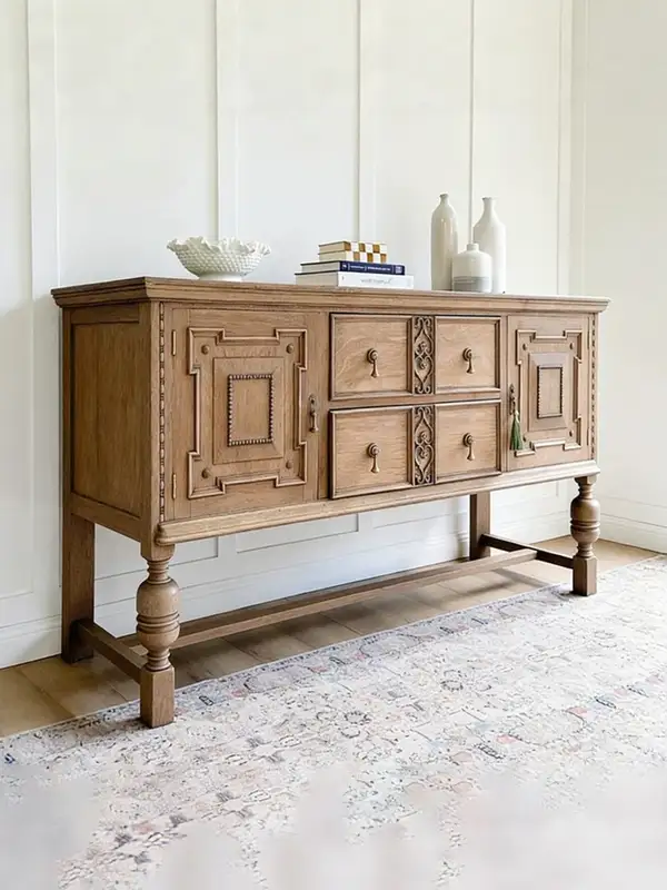 French-Inspired Solid Wood Carved Sideboard — product image 2