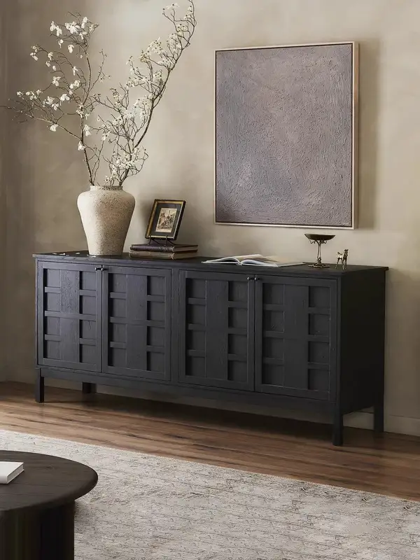 French-Inspired Mixed-Material Storage Sideboard — product image 2