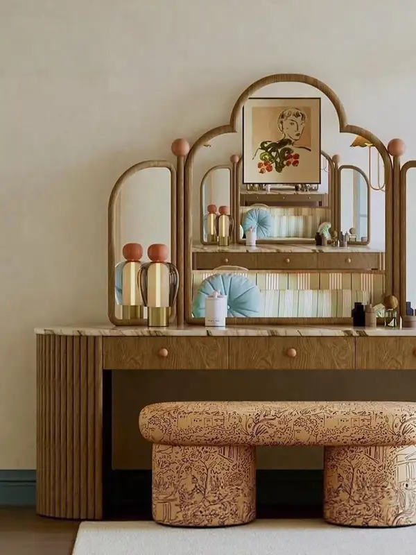 French-Inspired Mixed-Material Dressing Table — product image 3