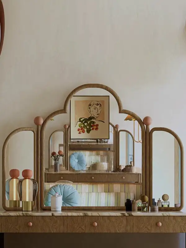 French-Inspired Mixed-Material Dressing Table — product image 4