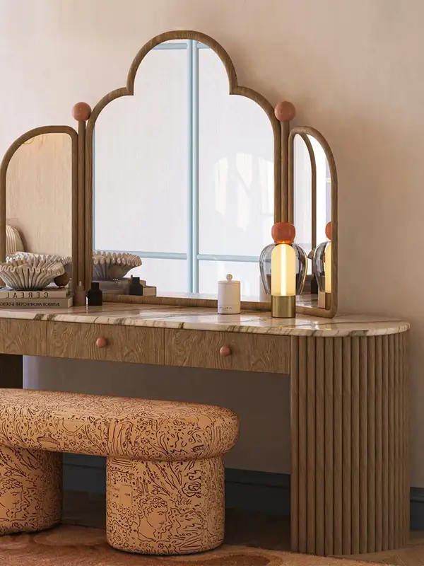 French-Inspired Mixed-Material Dressing Table — product image 5