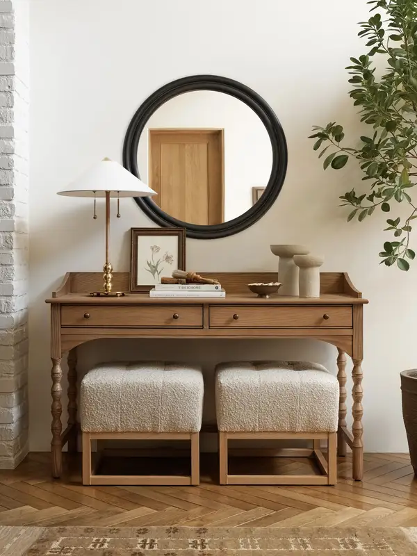 French-Inspired Solid Wood Dressing Table — product image 1