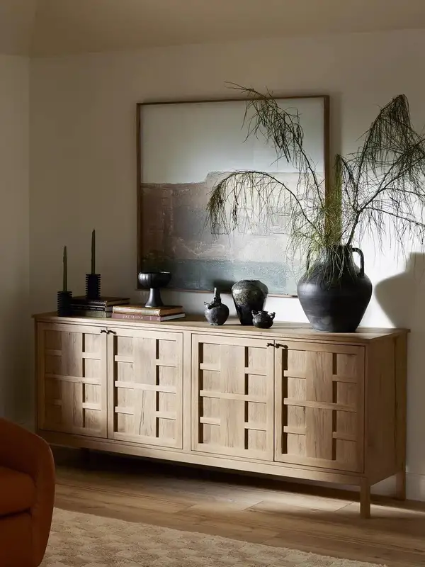 French-Inspired Solid Wood Storage Sideboard — product image 1