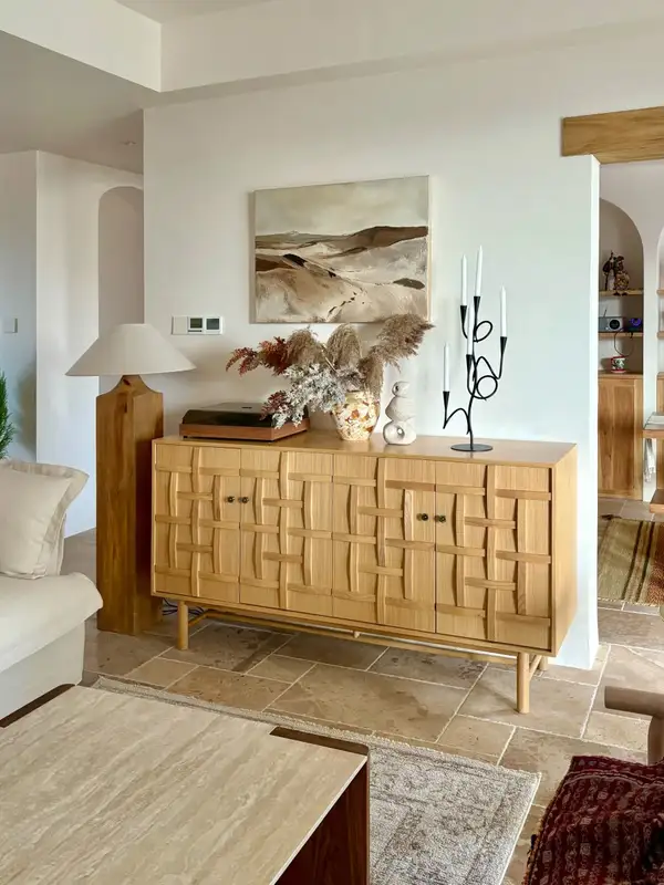French-Inspired Solid Wood Storage Sideboard — product image 1