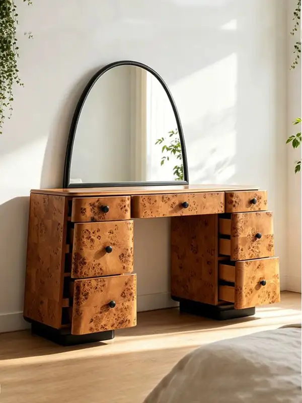 French-Inspired Solid Wood Storage Dressing Table — product image 3