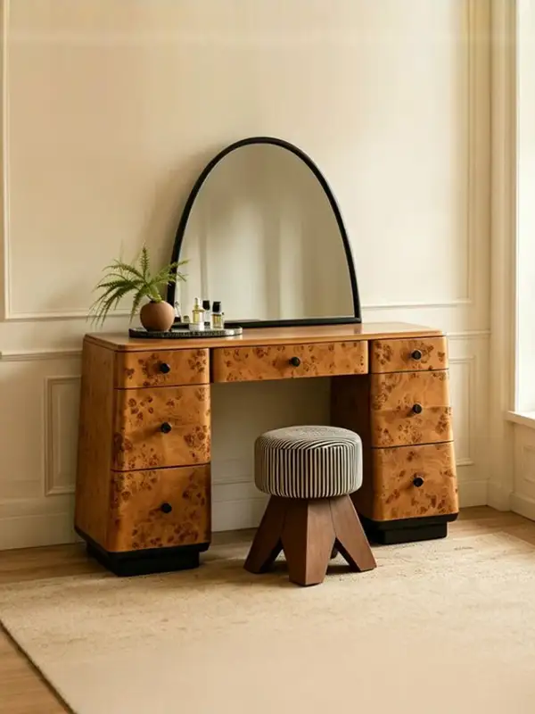 French-Inspired Solid Wood Storage Dressing Table — product image 5