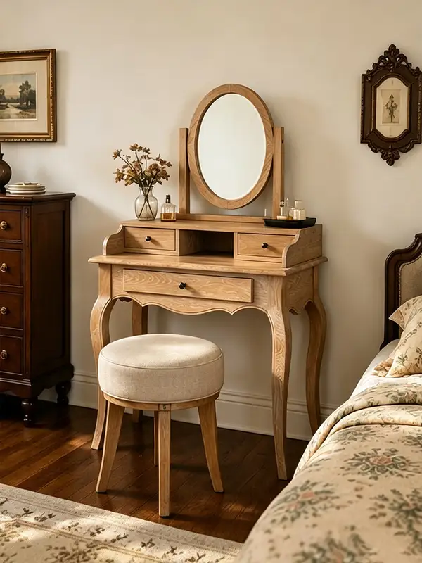 French-Inspired Solid Wood Dressing Table — product image 4