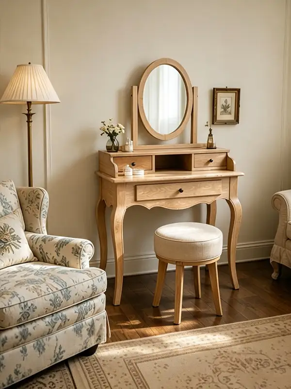French-Inspired Solid Wood Dressing Table — product image 5