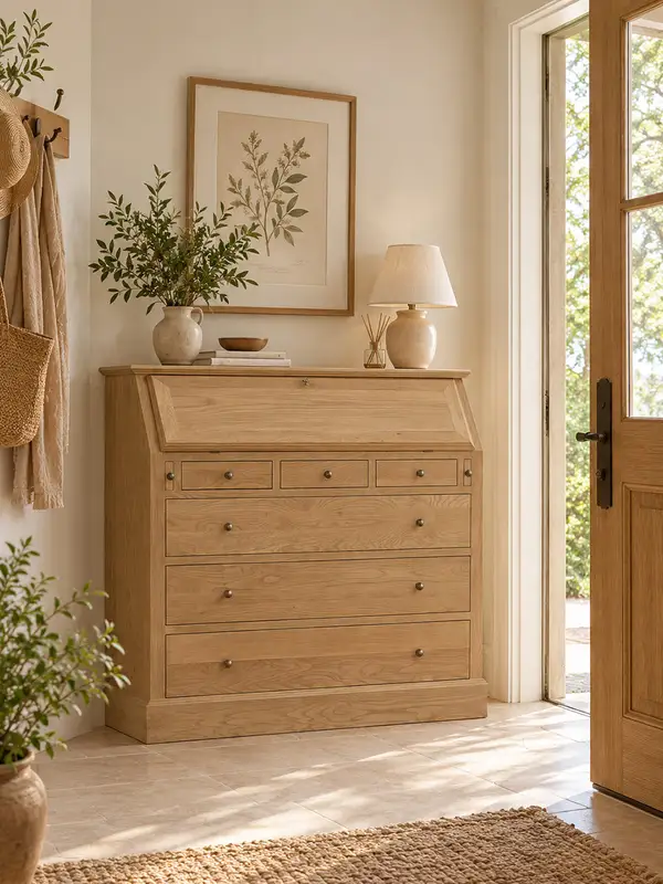 French-Inspired Solid Wood Folding Chest of Drawers — product image 4