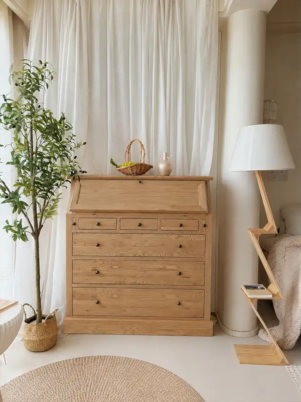 French-Inspired Solid Wood Folding Chest of Drawers — product image 5