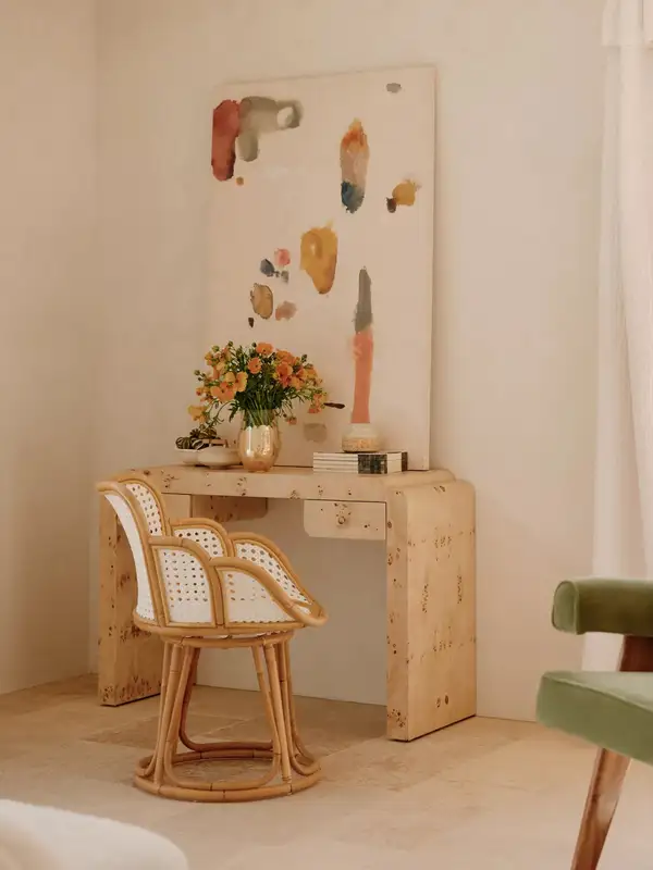 French-Inspired Solid Wood Storage Dressing Table — product image 2