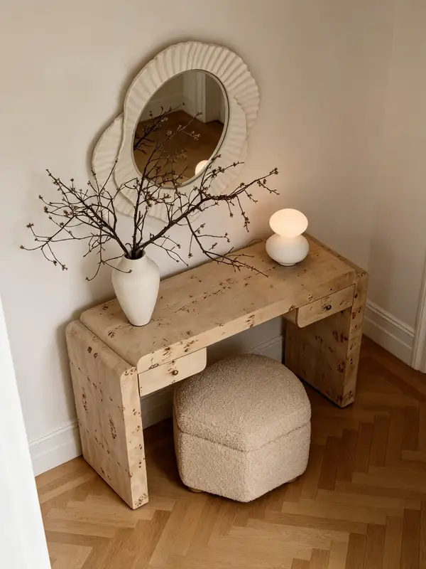French-Inspired Solid Wood Storage Dressing Table — product image 5