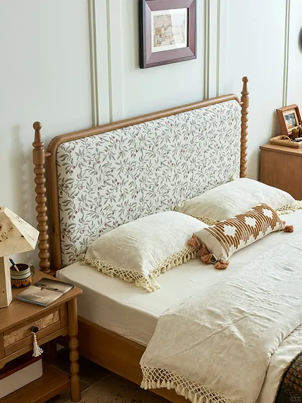 French-Inspired Solid Wood Bed — product image 3