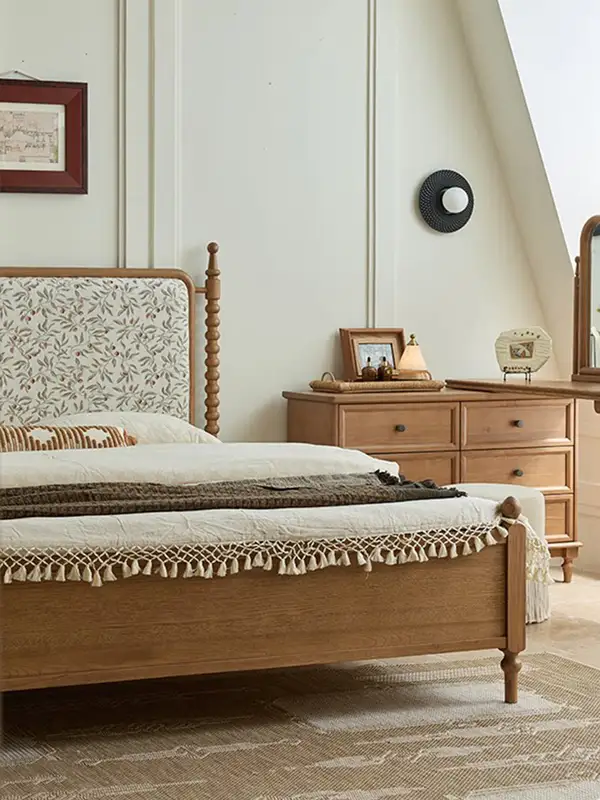 French-Inspired Solid Wood Bed — product image 4
