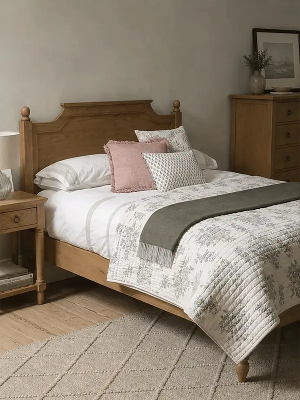 French-Inspired Solid Wood Bed — product image 2