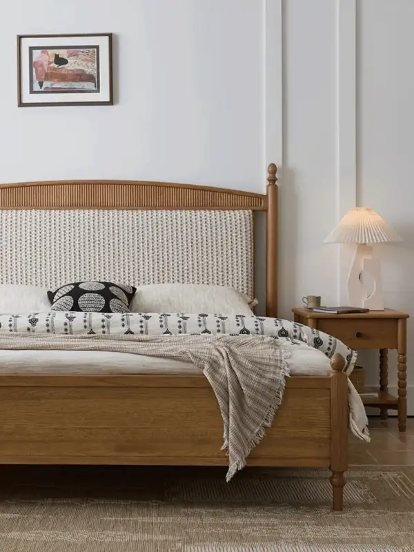 French-Inspired Solid Wood Bed — product image 5