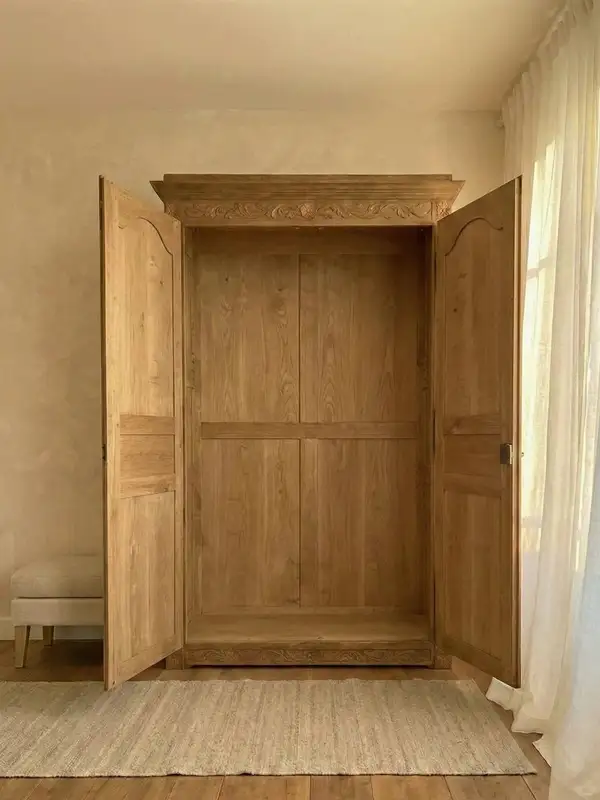 French-Inspired Solid Wood Carved Storage Cabinet — product image 4