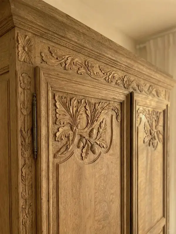 French-Inspired Solid Wood Carved Storage Cabinet — product image 5