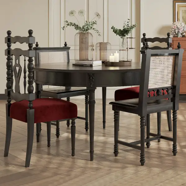 French-Inspired Solid Wood Oval Dining Table — product image 2
