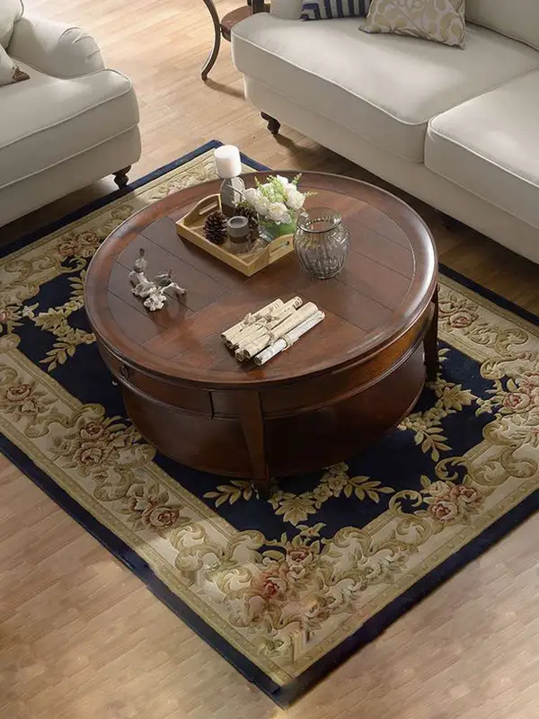 American-Style Solid Wood Round Coffee Table — product image 1