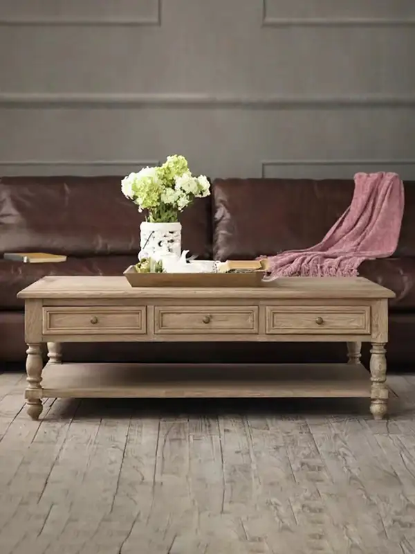 French-Inspired Solid Wood Coffee Table — product image 2