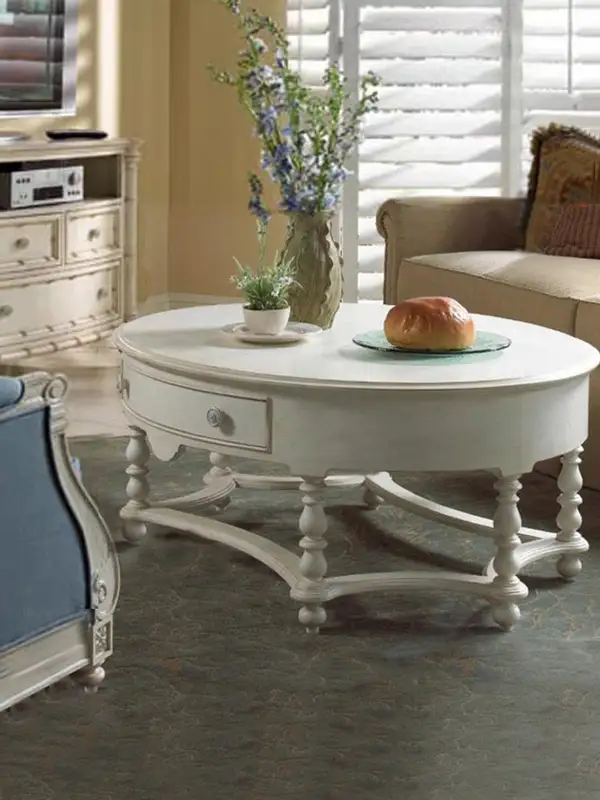 American-Style Solid Wood Carved Coffee Table — product image 3