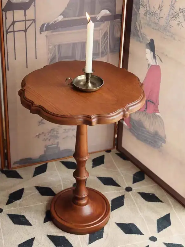 French-Inspired Solid Wood Carved Coffee Table — product image 1