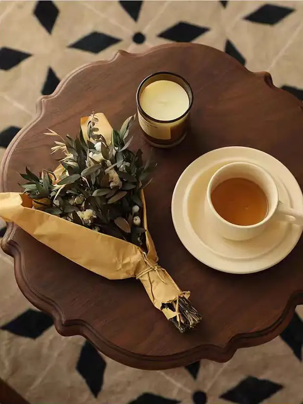 French-Inspired Solid Wood Carved Coffee Table — product image 2