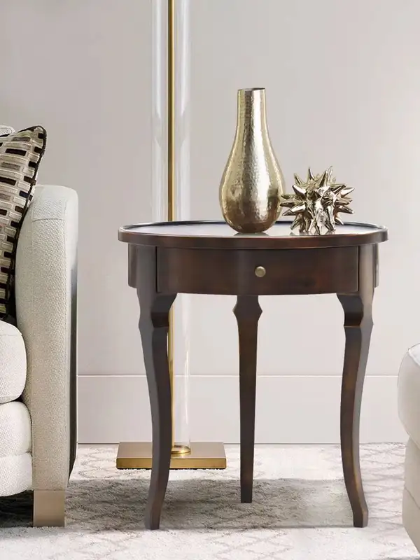 American-Style Solid Wood Round Coffee Table — product image 1
