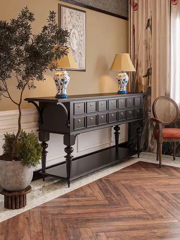 French-Inspired Solid Wood Storage Chest of Drawers — product image 1