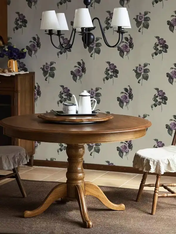 American-Style Solid Wood Round Dining Table — product image 2