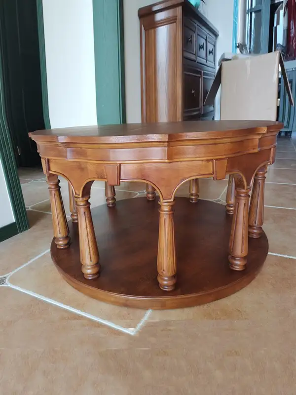 French-Inspired Solid Wood Carved Coffee Table — product image 3