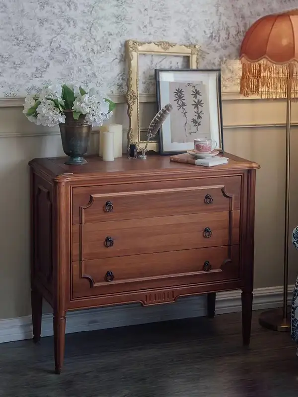 French-Inspired Solid Wood Storage Bed — product image 2