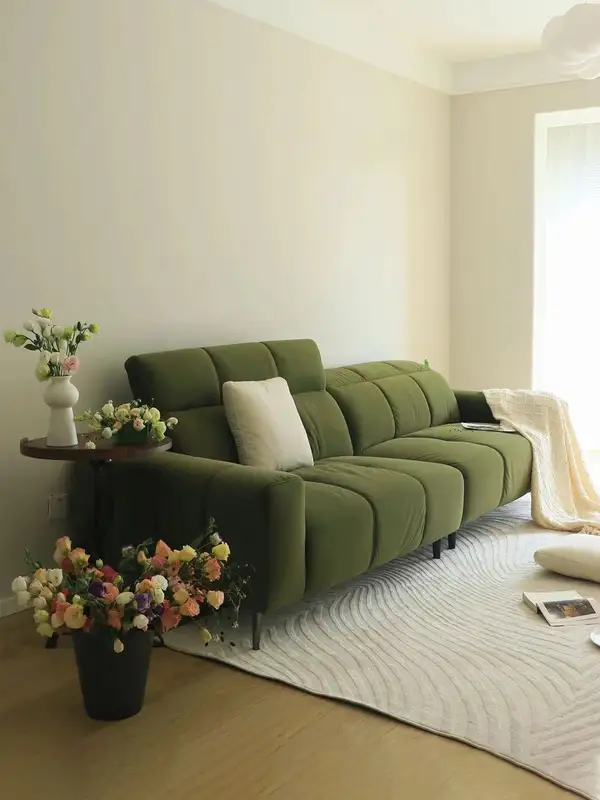 French-Inspired Mixed-Material Upholstered Sofa — product image 3