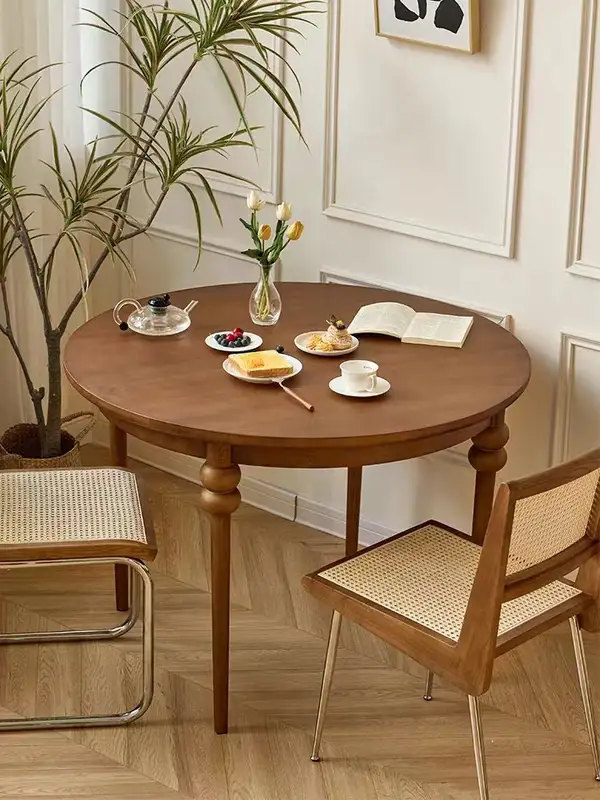 French-Inspired Solid Wood Dining Table — product image 1