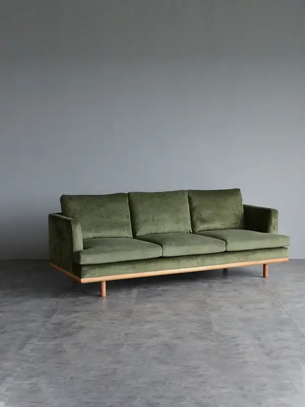 French-Inspired Mixed-Material Upholstered Sofa — product image 3