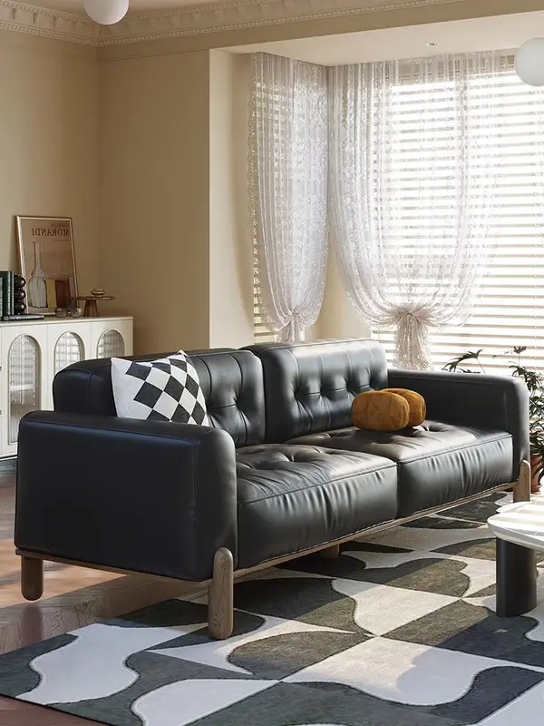 French-Inspired Mixed-Material Sofa — product image 1