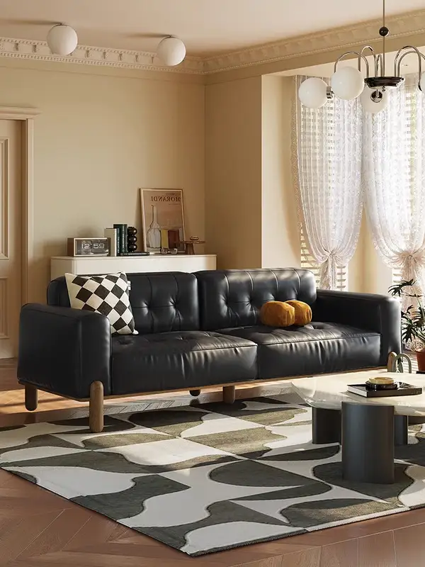 French-Inspired Mixed-Material Sofa — product image 2