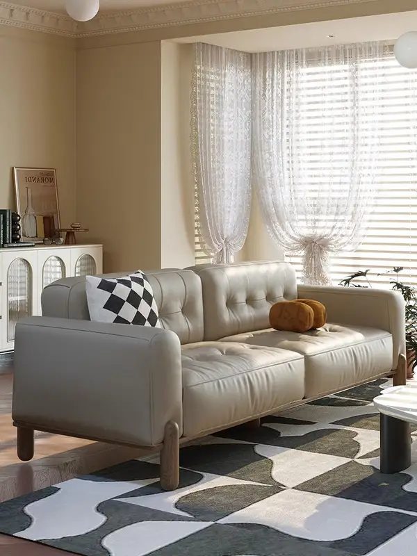 French-Inspired Mixed-Material Sofa — product image 3