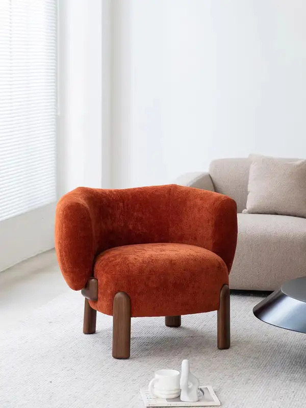 Vintage-Inspired Mixed-Material Upholstered Sofa — product image 1