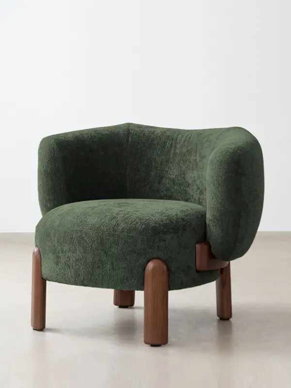 Vintage-Inspired Mixed-Material Upholstered Sofa — product image 3