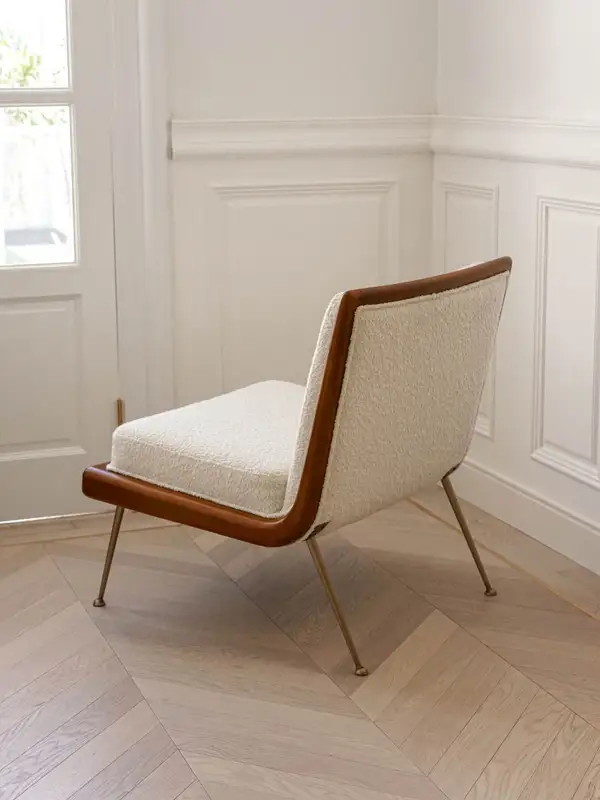Vintage-Inspired Upholstered Lounge Chair — product image 2