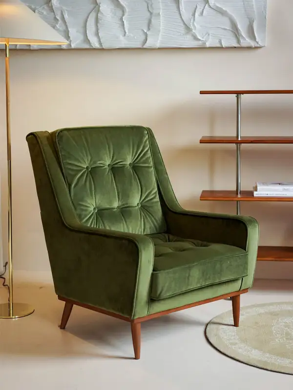 Vintage-Inspired Upholstered Sofa — product image 1