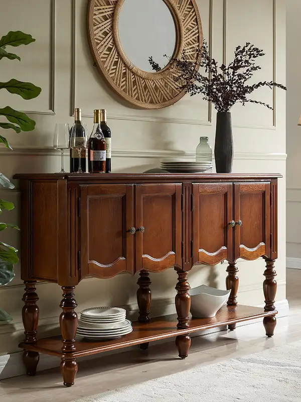 French-Inspired Solid Wood Hallway Cabinet — product image 1