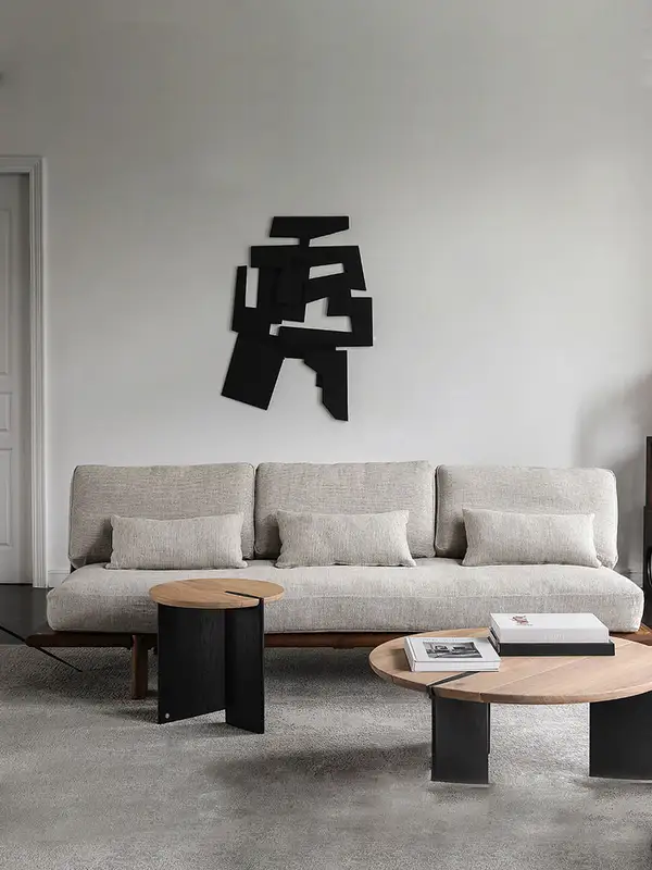Wabi-Sabi-Inspired Mixed-Material Upholstered Sofa — product image 3