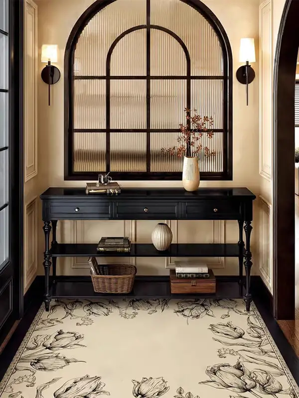 French-Inspired Solid Wood Storage Console Table — product image 1
